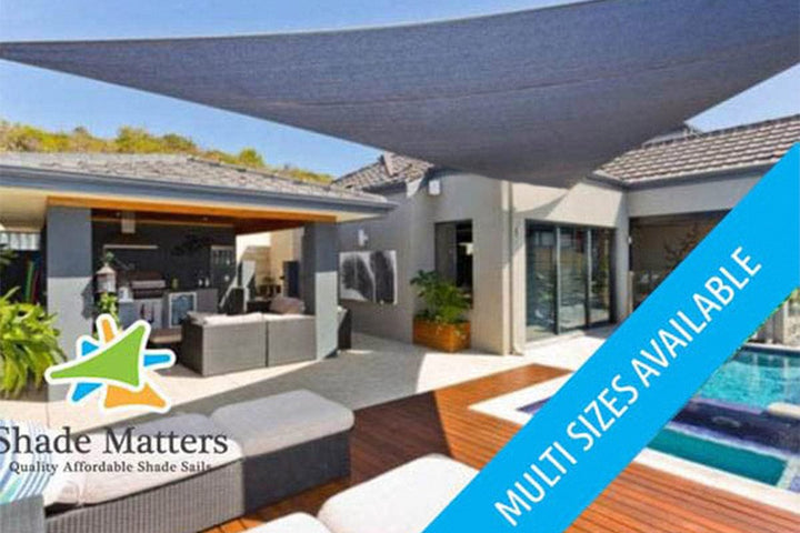 shadematters.com.au Home & Garden Grey Triangle Shade Sail