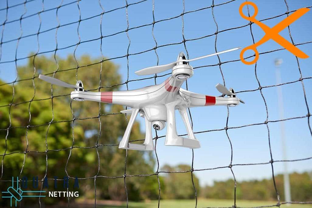 Quatra Sports Netting 5m BY-THE-METRE: Black 100mm SQ / 3mm Diameter Drone Netting