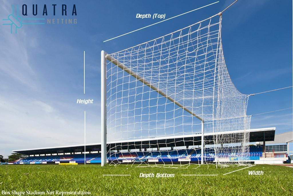 Fottball Net Shape Professional Grade Full Size Soccer Nets 7.4m x 2.5m (Box Shape ...