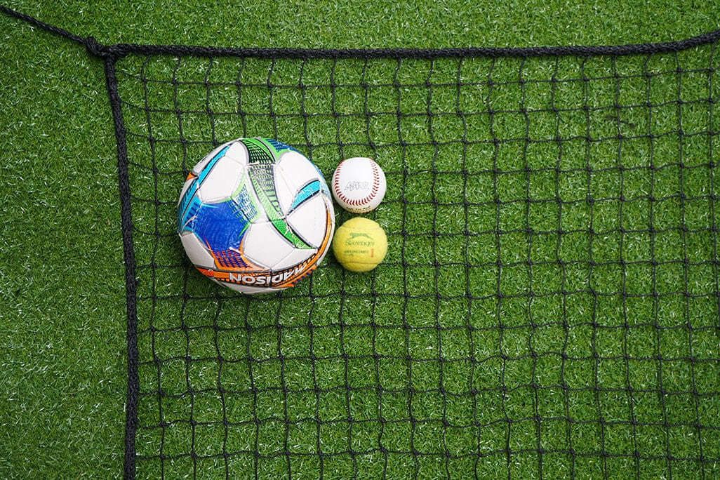 Quatra Sports Netting Soccer Barrier Netting - 40mm sq with 6mm Rope Border (Multiple Sizes)