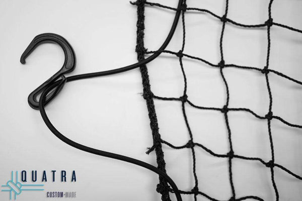 Quatra Ute Netting Normal Square or Rectangle Custom Size net W/-Rope Edge, Bungee Cord and Clips (Max 3m L x 3m W)